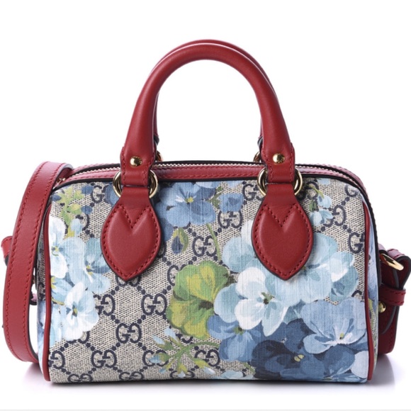 🆕RARE❤️GG Supreme Monogram Blooms Mini Boston Bag - Picture 14 of 15